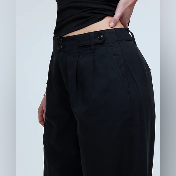 NWT Madewell The Tall Curvy Harlow Wide-Leg Pant in Drapey Twill - 2 - Black - Picture 5 of 10